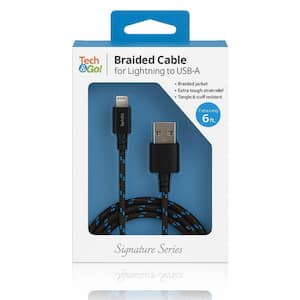 9 ft. Braided Cable for Lightning Black