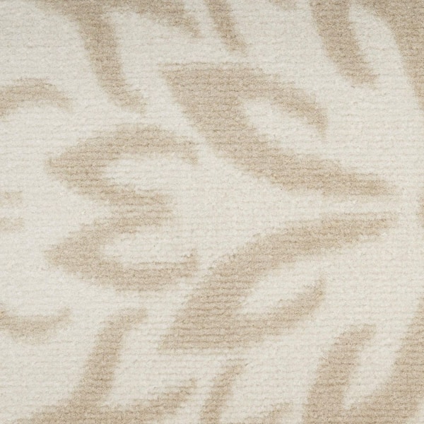 7 ft. x 10 ft. Beige and Ivory Floral Non Skid Area Rug