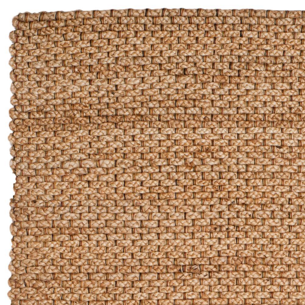 Natural Handmade Braided Jute Area Rug, 6' x 9'
