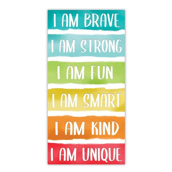 Rainbow Brave I Gallery-Wrapped Canvas Wall Art Unframed Abstract Art Print 24 in. x 12 in.