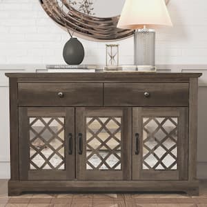 Millicent Dark Dusty Oak Wood 45.7 in. Sideboard with Drawer