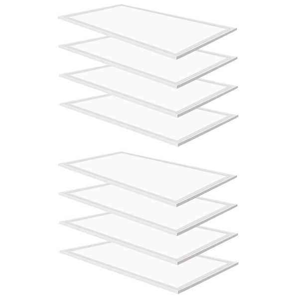 2 ft. x 4 ft. 7800-Lumens Integrated LED Panel Light, 5000K White Color (8-Pack)