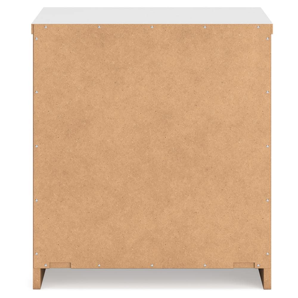 White Modern 2-Drawer Nightstand with Sleek Design