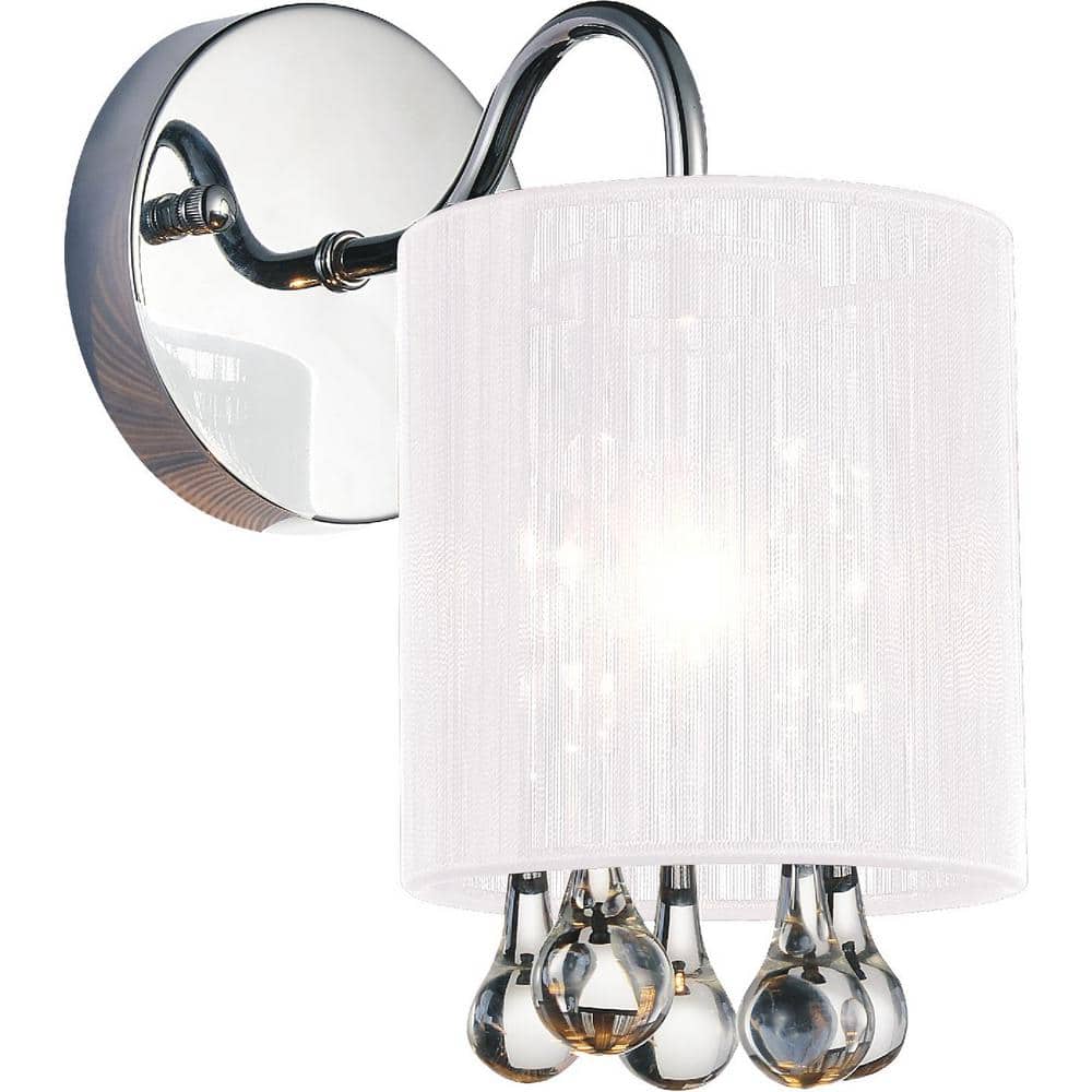 CWI Lighting Water Drop 1 Light Bathroom Sconce With Chrome Finish 5006W5C1 (W) The Home Depot