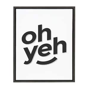 Sylvie "Oh Yeh" by Rocket Jack 24 in. x 18 in. Framed Canvas Wall Art