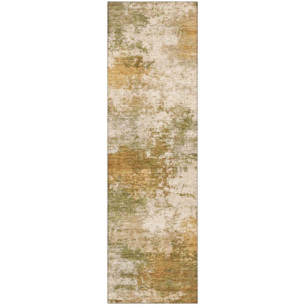 Addison Rugs Mayfield Premium Machine Washable Abstract AMF2064 Copper ...