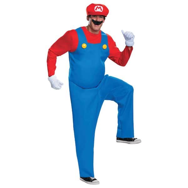 Men's Deluxe Super Mario Bros. Mario Costume - Medium 38-40 - Adult Halloween Costume