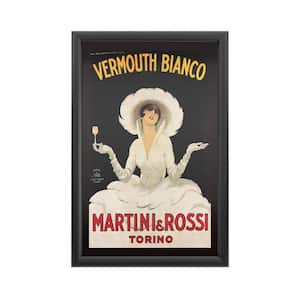 "Vermouth Bianco Martini Rossi" by MarcelloDudovich Framed with LED Light Vintage Advertisement Wall Art 24 in. x 16 in.