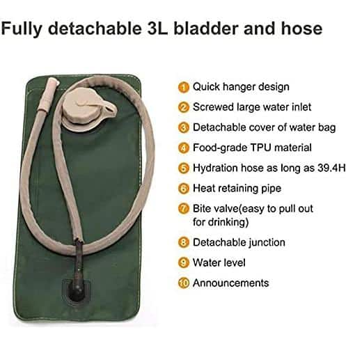 3L Back Camel Water Bladder Hydration Backpack Pack Outdoor Camping Hiking  Bag