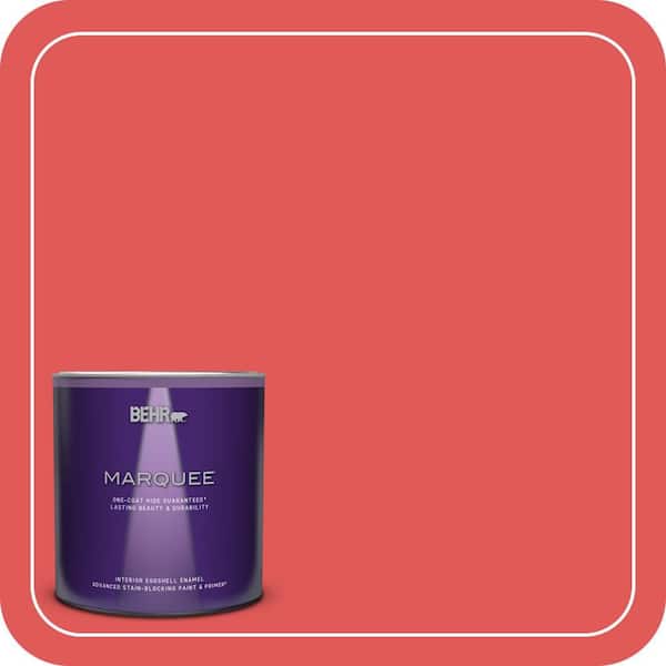 BEHR MARQUEE 1 qt. #150B-6 Firecracker Eggshell Enamel Interior Paint & Primer