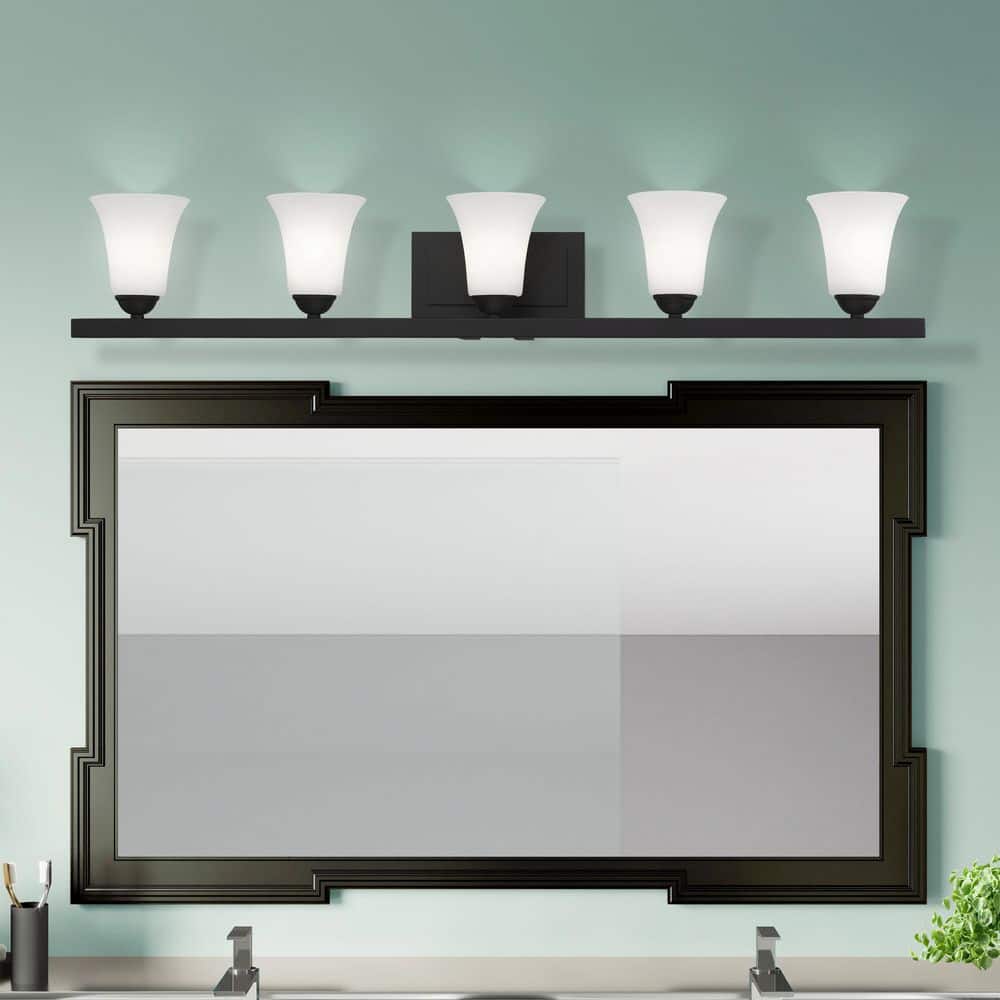 Burkland 5 Light Black Bath Vanity price history on PriceWatchPro