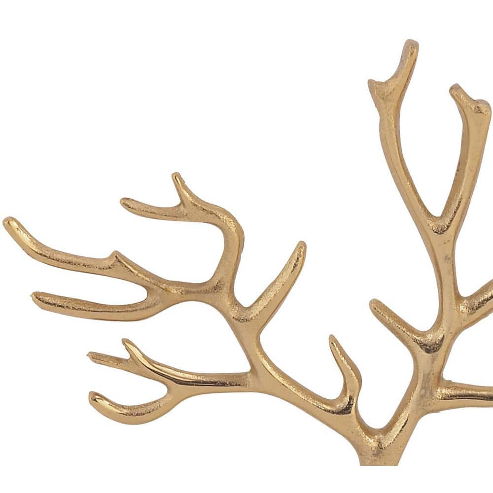 Contemporary Gold Aluminum Jewelry Tree with Marble Base