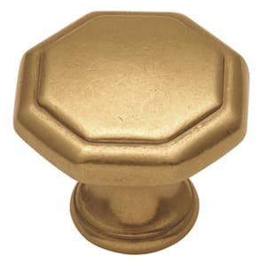 Conquest 1-1/8 in. Lustre Brass Cabinet Knob