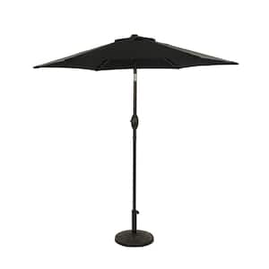 7.5 ft. Steel Market Patio Umbrella in Black