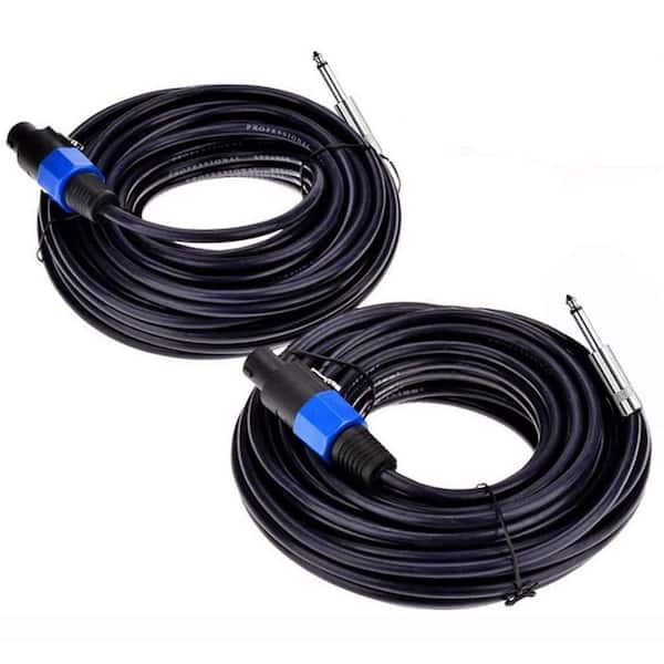 2-Pack Series 100 ft. 12-Gauge 2-Conductor Black Stranded Copper In-Wall CL2 Speaker Wire Cut Type