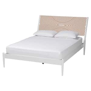 Louetta White Wood Frame Queen Platform Bed