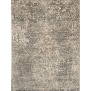 Concerto Beige/Grey 9 ft. x 12 ft. Abstract Rustic Area Rug