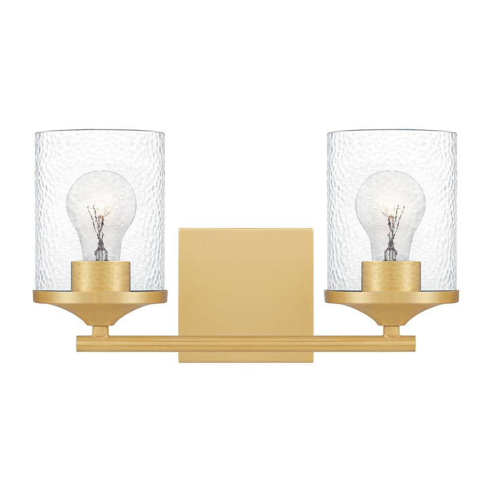 Abner 2-Light Aged Brass Vanity Light price history on PriceWatchPro