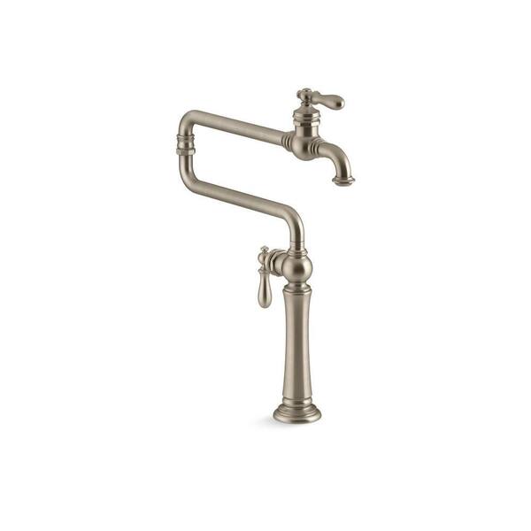 KOHLER Artifacts Deck Mount Pot Filler in Vibrant Brushed Bronze 99271