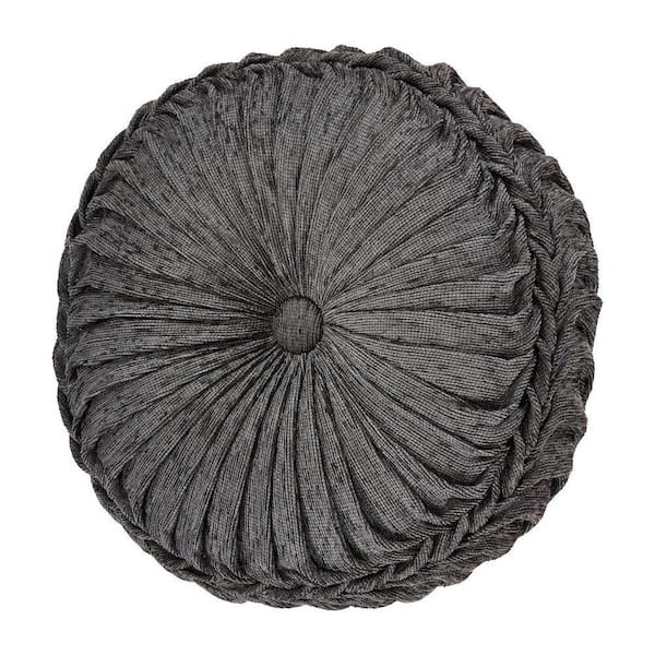 Woodmere Polyester Tufted Round Decorative Throw Pillow 15 x 15 in.