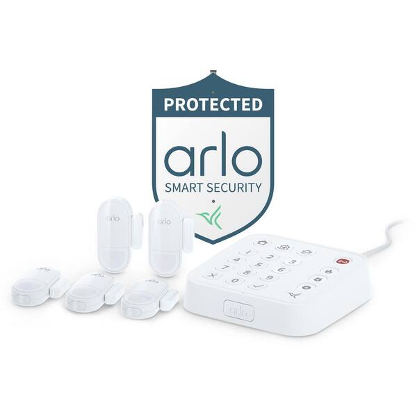 Arlo Home Security Bundle With 6 All-in-One Sensors - DIY Installation, No Contract, 8 Detection Functions Including Motion & Smoke/CO Alarms