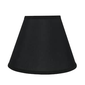 12 in. x 9 in. Black Pleated Empire Lamp Shade