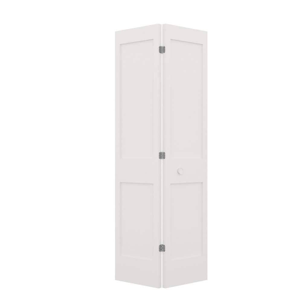 トモページ eightdoors 30 in. x 80 in. x 1-3/8 in. 2-Panel Shaker White Prime
