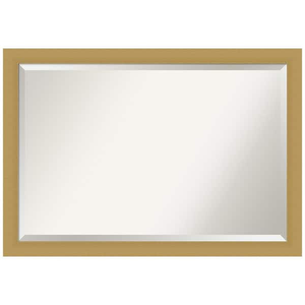 Amanti Art Grace Brushed Gold 39.5 in. H x 27.5 in. W Framed Wall Mirror