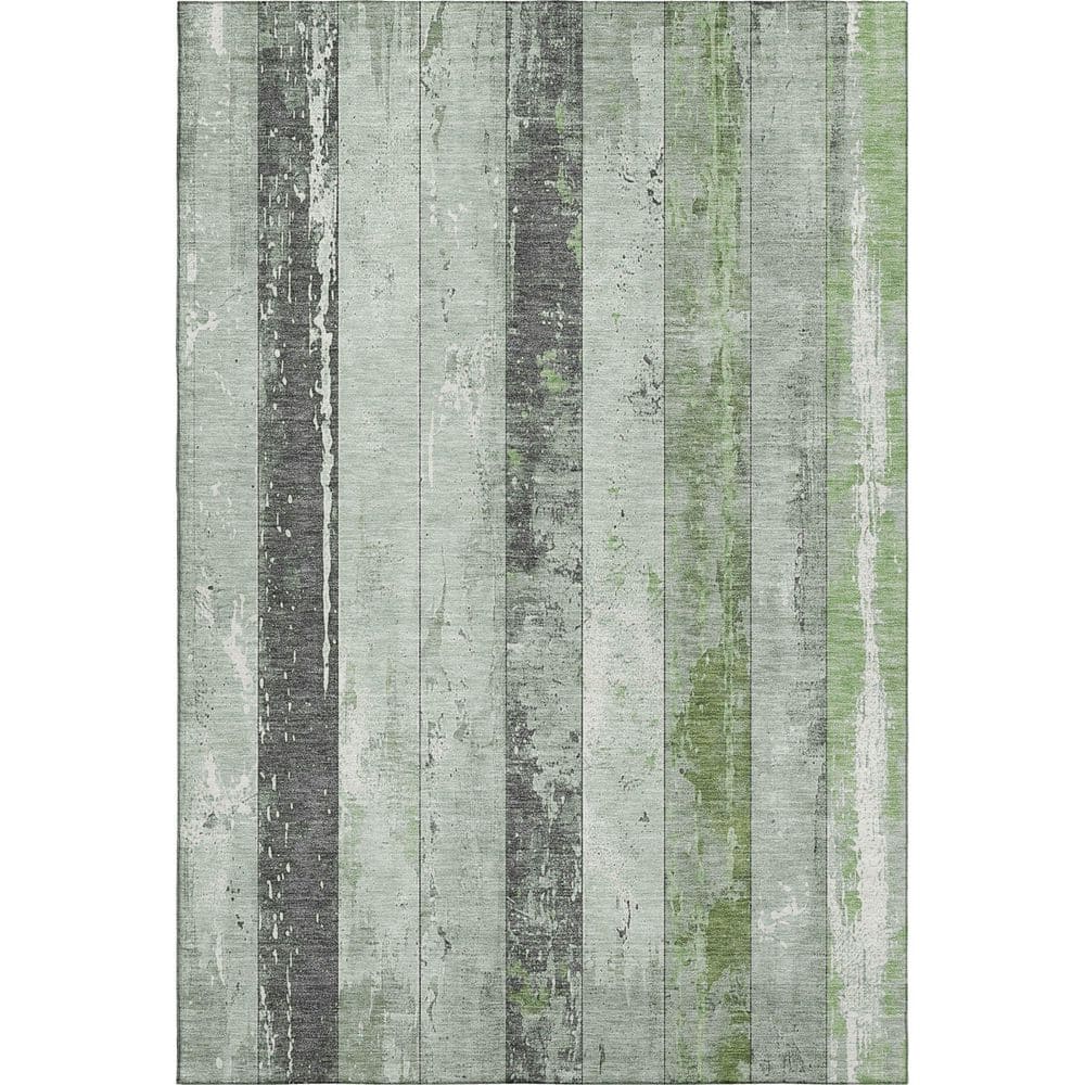 Mayfield Premium Machine Washable Abstract AMF1868 Aloe 3 ft. x 5 ft. Area Rug price history on PriceWatchPro