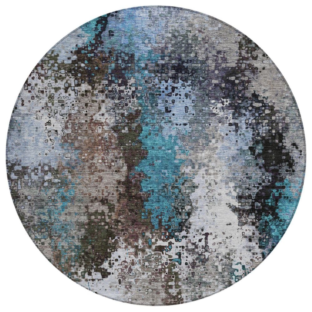 Chantille Machine Washable Indoor/Outdoor Abstract ACN2242 Khaki 8 ft. x 8 ft. Area Rug price history on PriceWatchPro