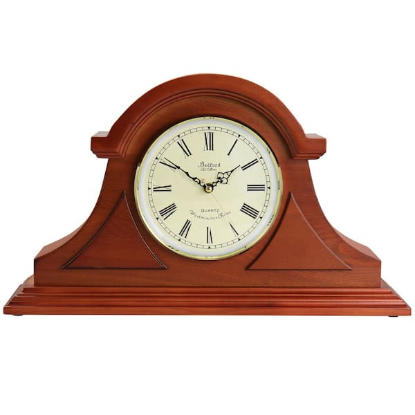 Mahogany Cherry Mantel Clock with Chimes