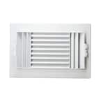 10 in. x 6 in. White Plastic 3-Way Ceiling Register