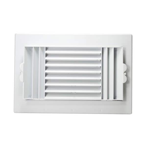 10 in. x 6 in. White Plastic 3-Way Ceiling Register RGC106 - The Home Depot