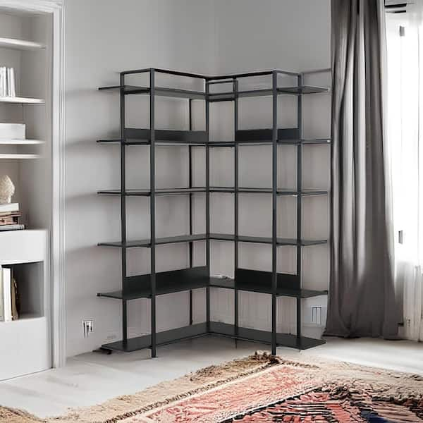 6-Shelf Corner Bookcase – IRONCK