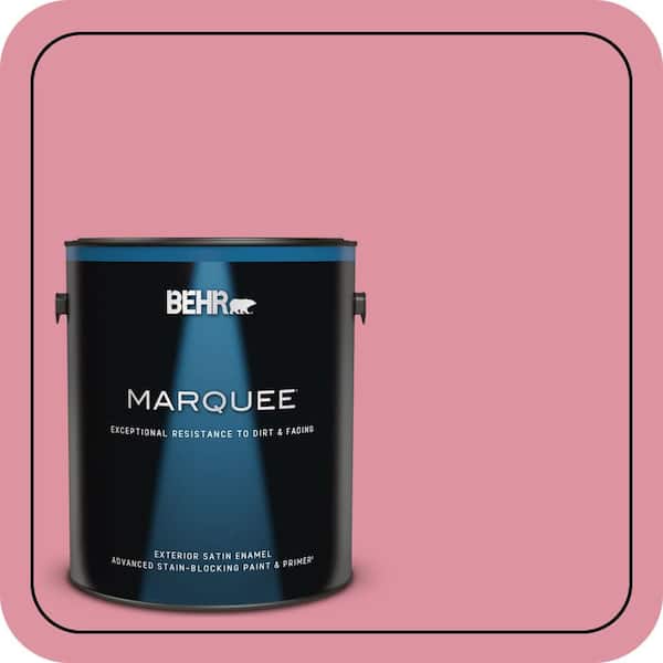 BEHR MARQUEE 1 gal. #120C-3 Rose Marquis Satin Enamel Exterior Paint & Primer