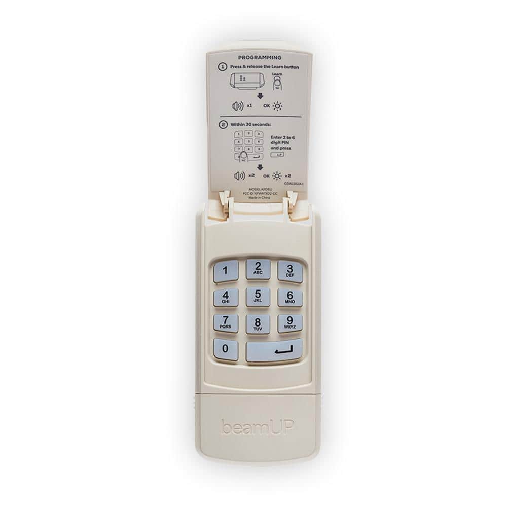 Keypad Wireless Garage Door Opener Keyless Entry Keypad in Cream