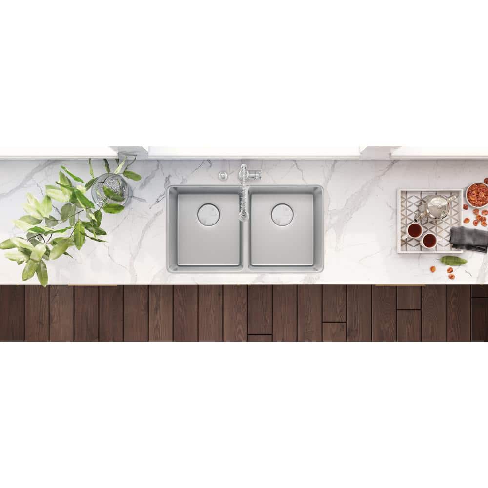Ruvati 35-inch Stainless Steel Double Bowl Drop-In Kitchen Sink