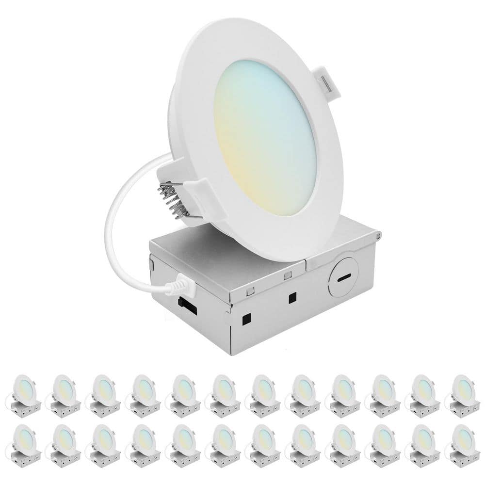 4 In. Integrated LED Recessed Light, Mini Panel Light, 5CCT, 1000LM, 11W, 100° Beam, Dimmable, ETL Listed 24 Pack price history on PriceWatchPro