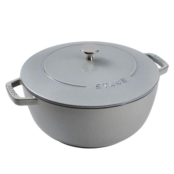 5-qt Enameled Cast Iron Dutch Oven Essential French Oven, Dutch Oven, serves 5-6, Made in France - Graphite Grey
