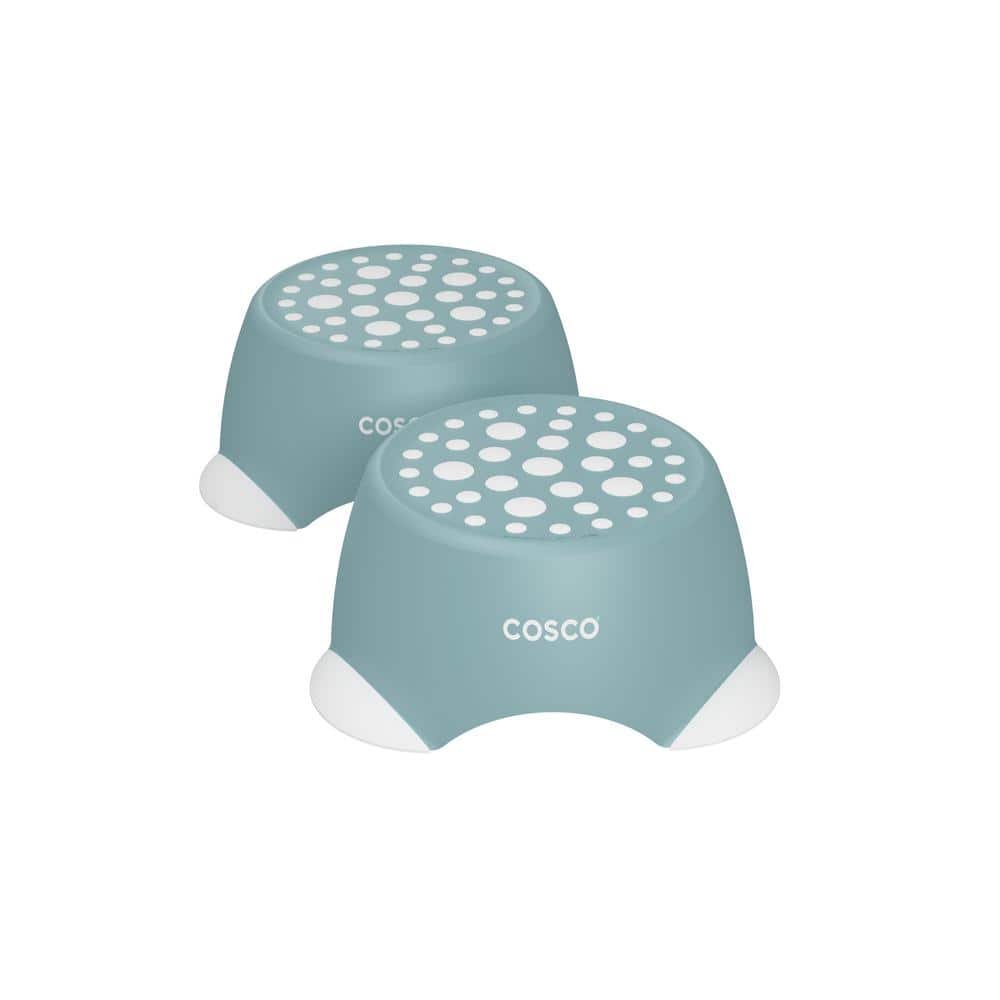 Cosco Kids 1-Step Blue and White Step Stool (2-Pack) -  11908BLU2E