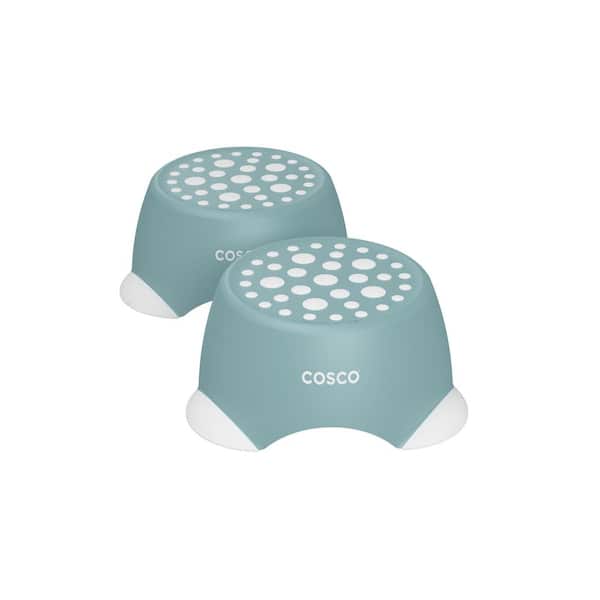 Cosco Kids 1-Step Blue and White Step Stool (2-Pack)