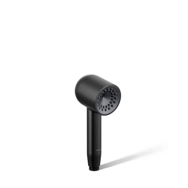 KOHLER Statement 1-Spray Patterns with 2.5 GPM 2.5 in. Wall Mount Handheld Shower Head in Matte Black