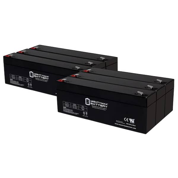 ML2. 3-12-12 Volt 2.3 AH, F1 Terminal, Rechargeable SLA AGM Battery-6 Pack