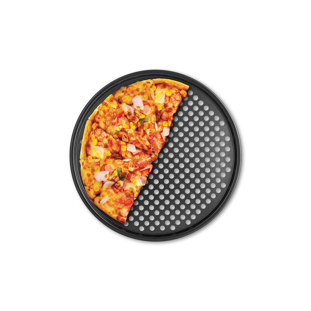 Fox Run 14.5" Perforated Carbon Steel Pizza Pans, Set of 2