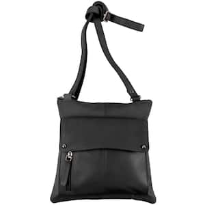 Champs RFID Ultimate Black Leather Organizer Crossbody Tote Bag