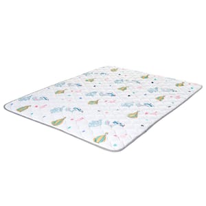 Baby Play Mat White 2 ft. x 2 ft. Soft Baby Crawling Mat 79 in. x 59 in. Non-Slip 1-Piece Indoor/Outdoor Area Rug