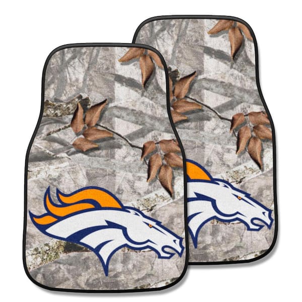 Denver Broncos Camo Front 2 Piece Carpet Car Mat Set