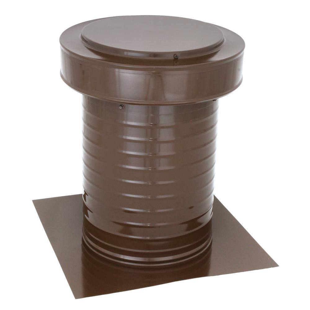 Keepa Vent 9 in. Dia 63 sq. in. NFA Aluminum Finish Static Roof Vent for Flat Roofs with 11 in. High Collar in Brown price history on PriceWatchPro