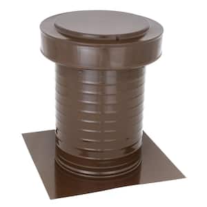 9 in. Dia Keepa Vent an Aluminum Static Roof Vent for Flat Roofs in Brown