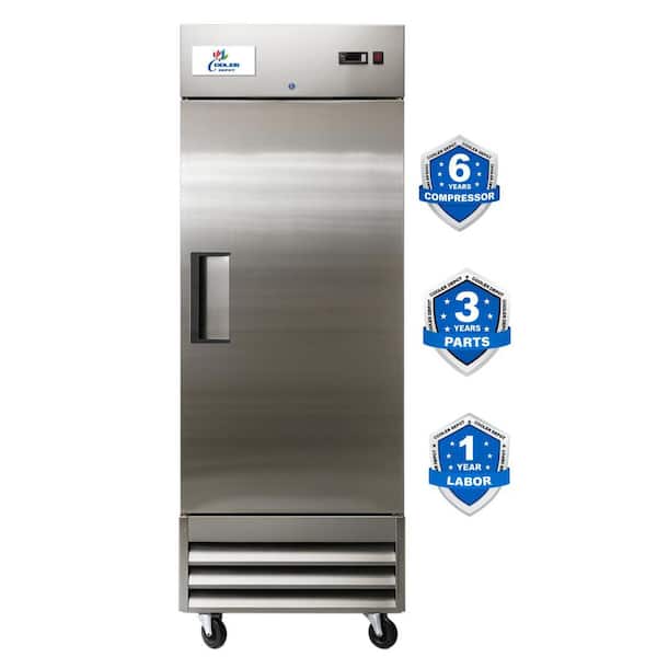 29 in. W 23 cu. ft. NSF Auto Defrost Single Door Commercial Upright Freezer in Stainless Steel
